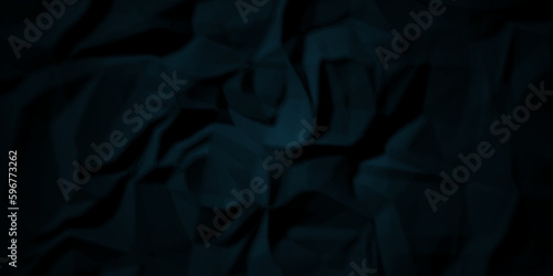 Dark blue silk fabric and Black fabric texture and Crumpled blue paper. Textured crumpled blue paper background. 