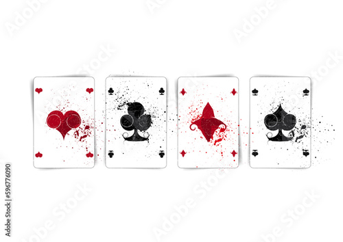 poker d'assi stile vintage