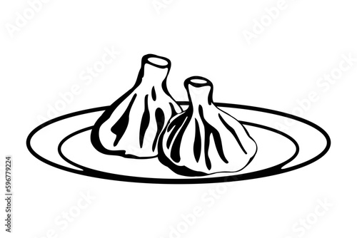 Khinkali on a plate
