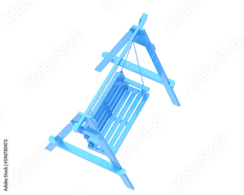 Swing isolated on transparent background. 3d rendering - illustration