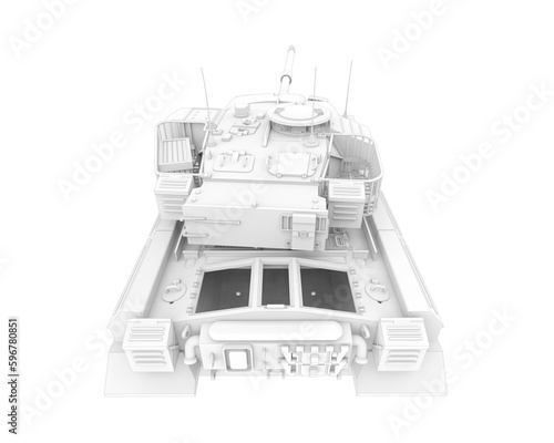 Tank isolated on transparent background. 3d rendering - illustration