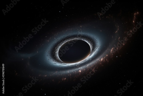 Black hole in space. Generative AI.