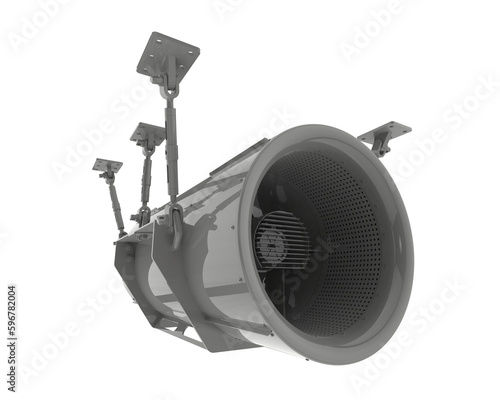 Fototapeta Naklejka Na Ścianę i Meble -  Tunnel fan isolated on transparent background. 3d rendering - illustration