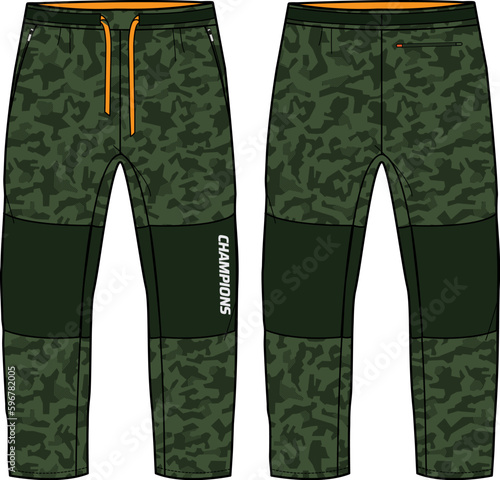 Three quarter ankle cut Shorts design concept vector template, Bermuda Capri Pants concept with front and back view for Soccer, basketball and running active wear Three quarter design.