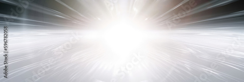 Sun flare, lens flare, wallpaper background with light rays. background, widescreen banner. Generative AI.