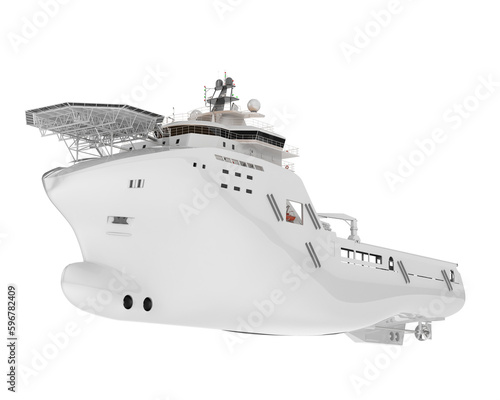 Large vessel isolated on transparent background. 3d rendering - illustration
