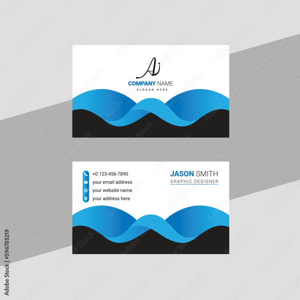 Corporate modern business card template