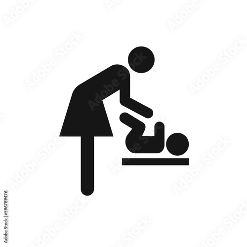 simple baby change table room symbol
