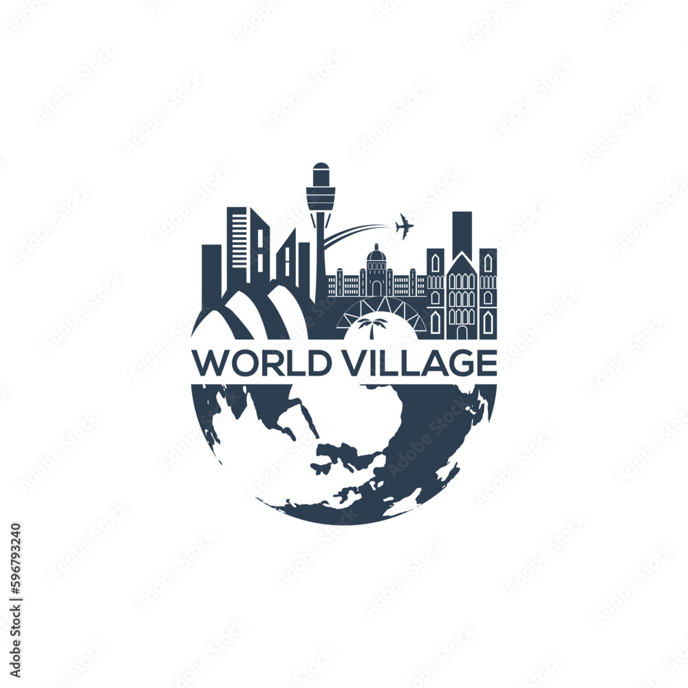world travel logo design