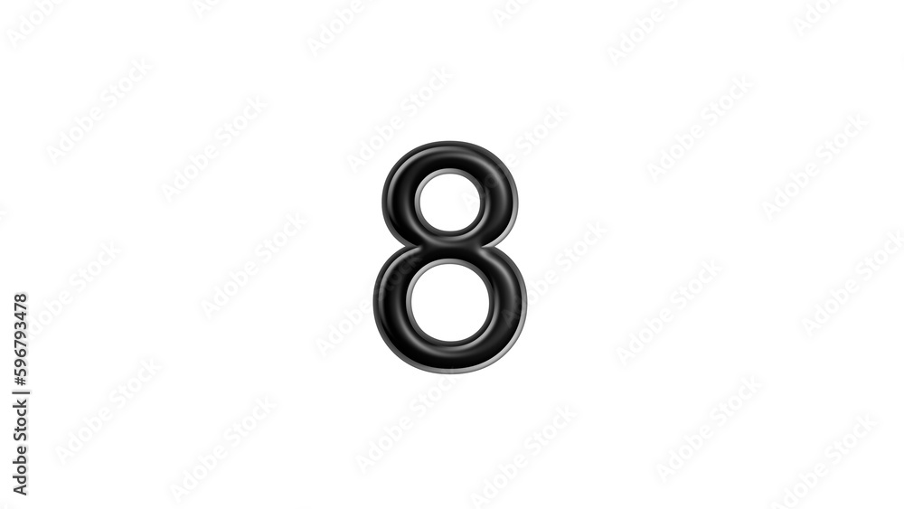 8 black lettering white background year number 8 black lettering white background year number