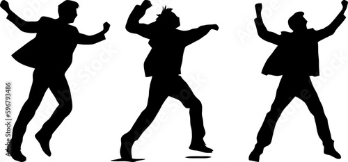 silhouette of man jumping celebrating supporting