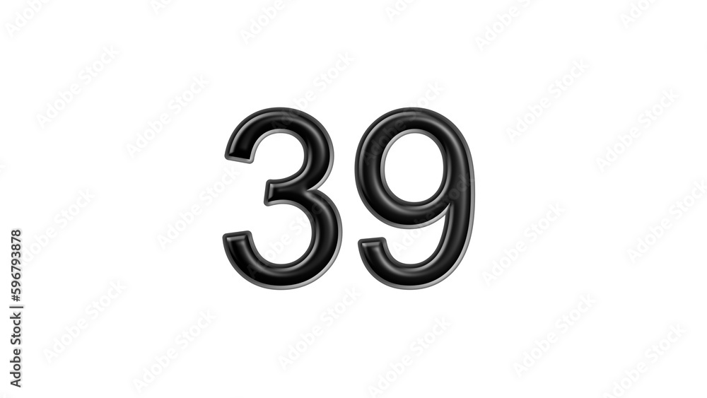 39 black lettering white background year number 39 black lettering white background year number