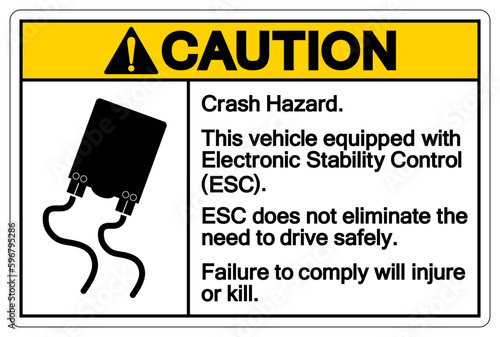 Caution Slippery Road Traffic Sign,Vector Illustration, Isolate On White Background Label. EPS10