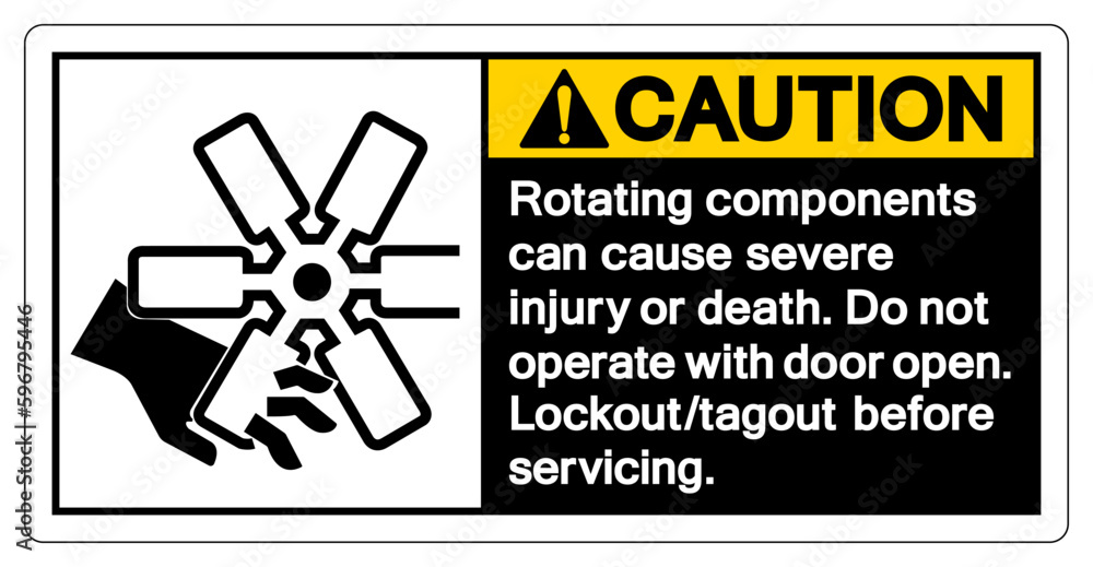 Caution Rotating components can cause severe injury or death. Do not ...