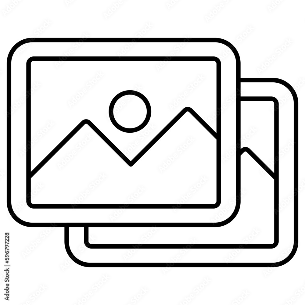 Photo icon, editable vector Photo icon, editable vector