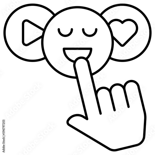Social reaction icon, editable vector 