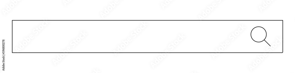 Thin line search box icon. Input field for Internet and web search. Vector. Thin line search box icon. Input field for Internet and web search. Vector.