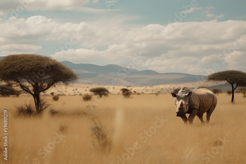 AI Generative - Help Save the Endangered Northern White Rhino