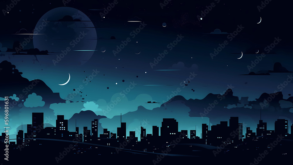 Fototapeta premium nightsky city