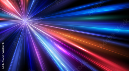 Modern abstract high-speed movement. Dynamic motion light trails effect. Technology movement pattern for banner. Vector EPS10.