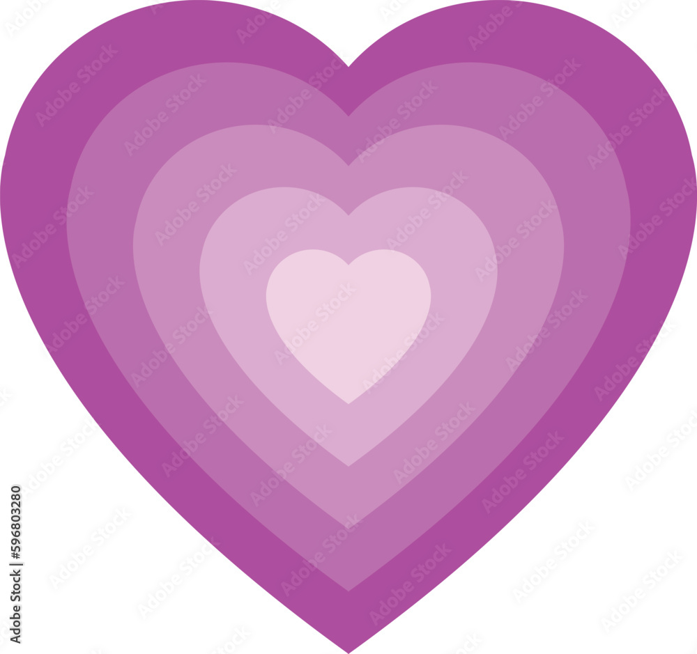 Heart shapes icon. Simple Multiple Hearts illustration of love day valentine vector. Concept of love isolated on white