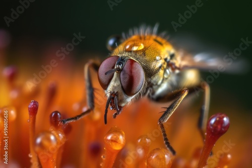 Ant, macro photography, close up shallow focus. Generative AI © Mustafa