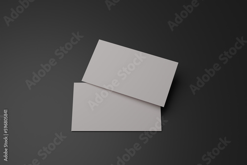 Blank business card mockup paper