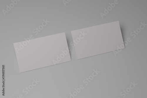 Blank business card mockup paper