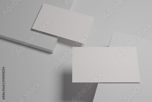 Blank business card mockup paper