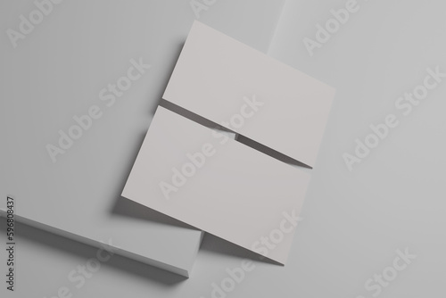 Blank business card mockup paper