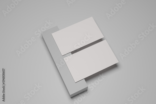 Blank business card mockup paper
