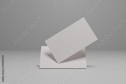 Blank business card mockup paper