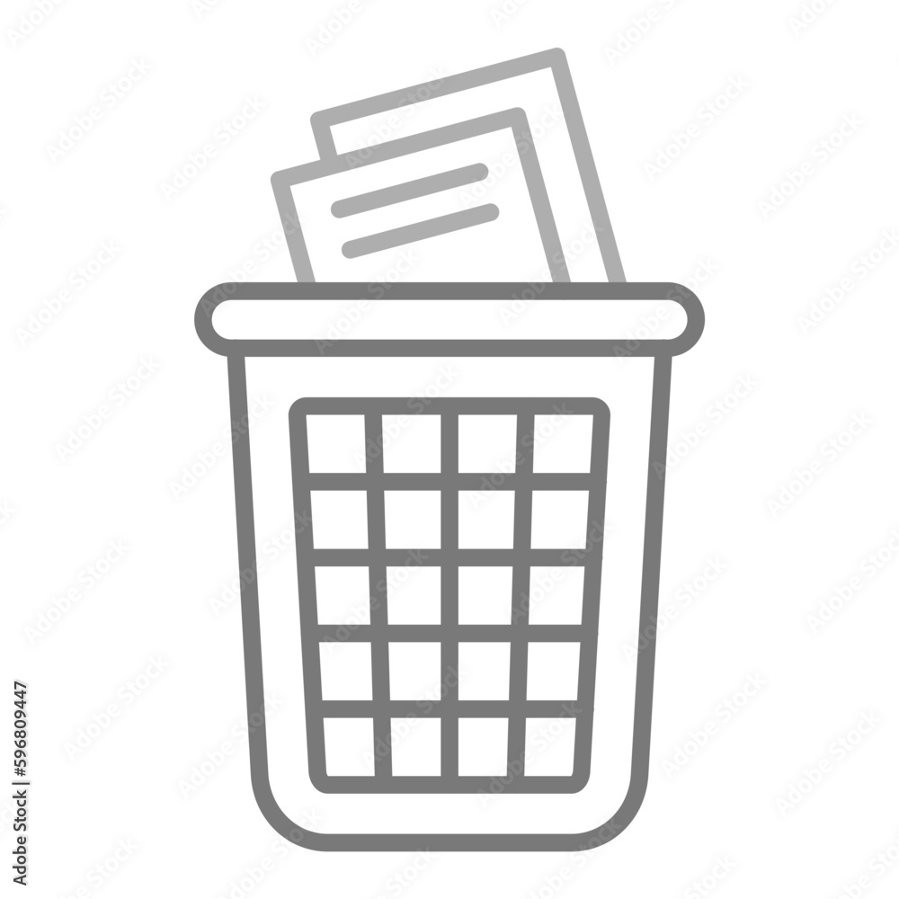 Trash Greyscale Line Icon Trash Greyscale Line Icon