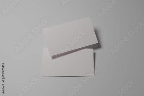 Blank business card mockup paper