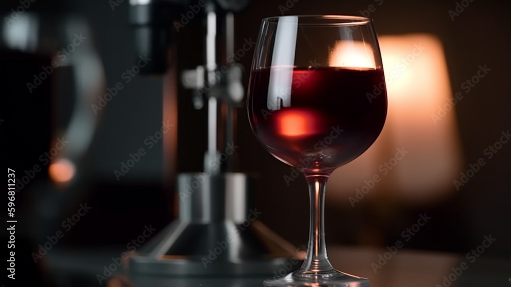 glass of red wine generative IA