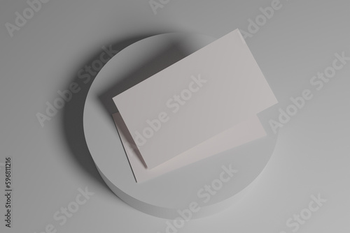 Blank business card mockup paper