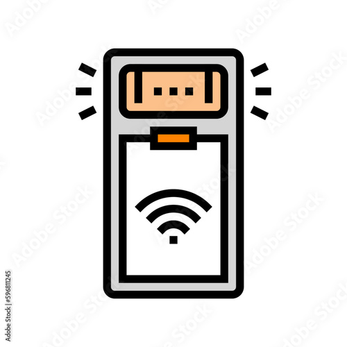 smart motion sensor home color icon vector illustration