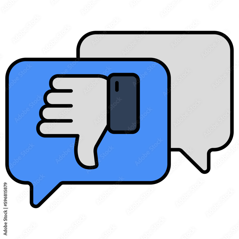 Negative feedback icon, editable vector Negative feedback icon, editable vector