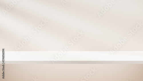 white table background with spotlights, product and cosmetic empty stage podium table design