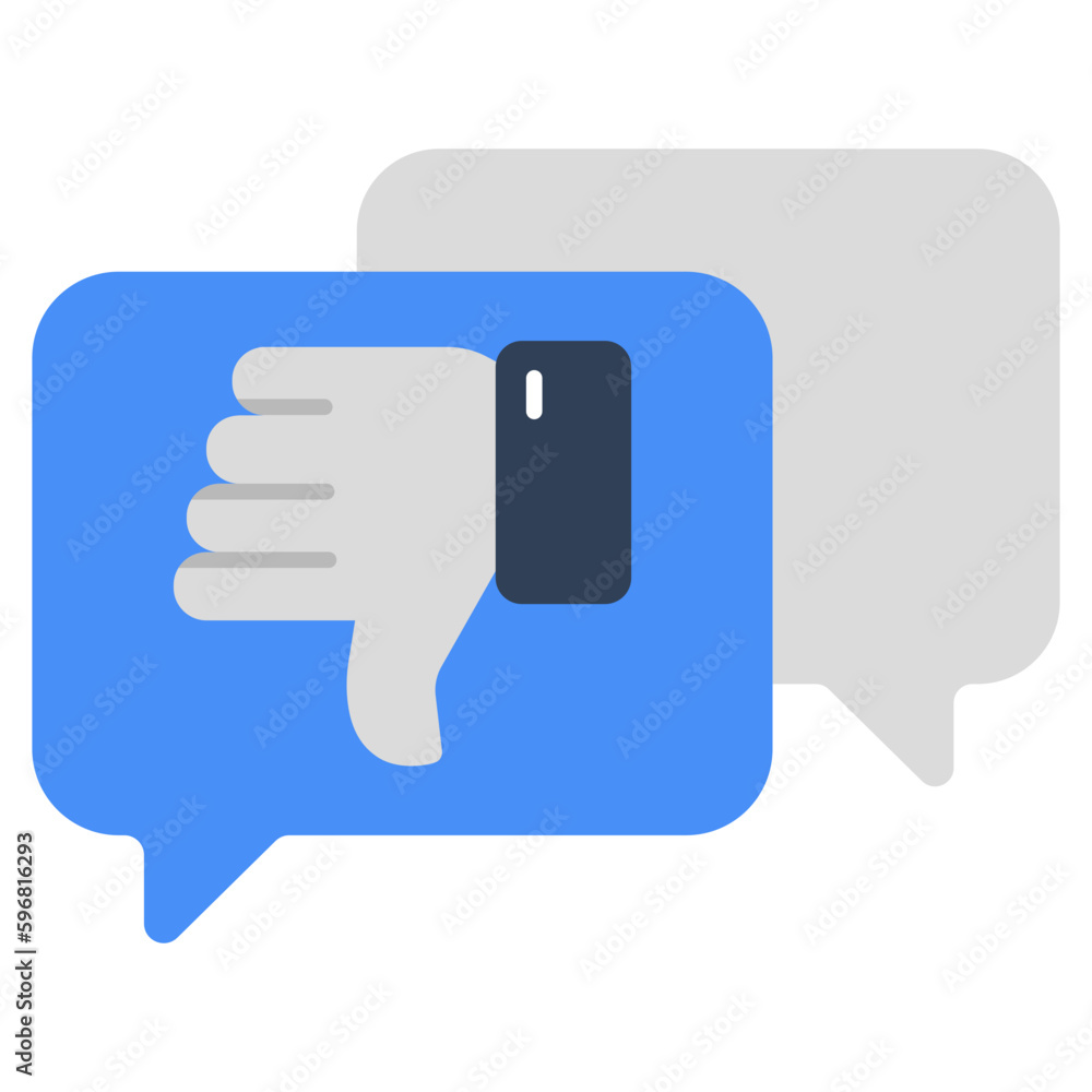 Negative feedback icon, editable vector Negative feedback icon, editable vector