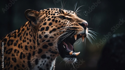close up portrait of a leopard, Wildlife photography of a Silver Back Gorilla, AI, AI technology