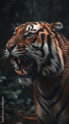 portrait of a bengal tiger, Wildlife photography of a Silver Back Gorilla, AI, AI technology
