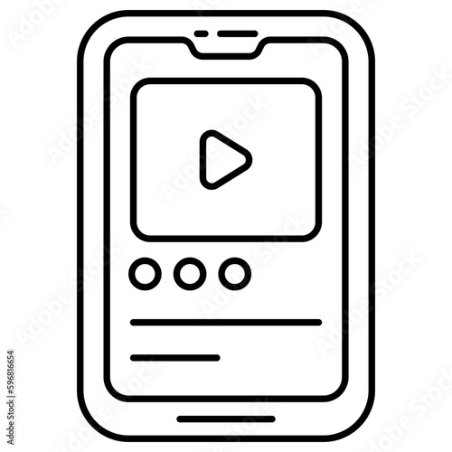 An icon design of mobile video 