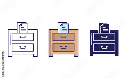 file drawer vector icon