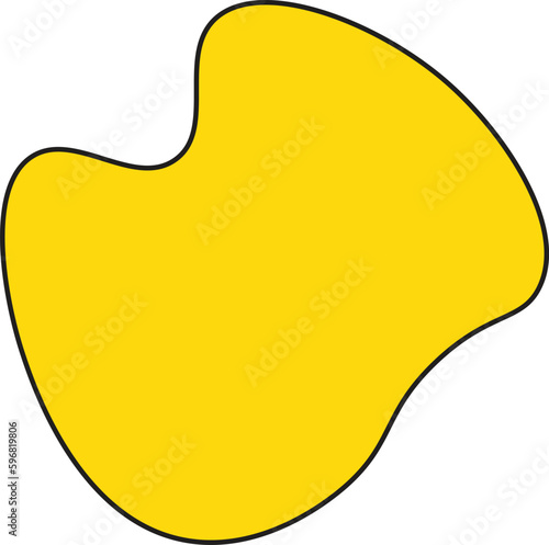 Modern creative abstract blob shape elements vector illustration. Creativity organic black blobs, blotch, inkblot and pebble, simple liquid amorphous Vector.