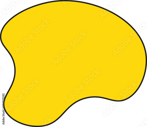 Modern creative abstract blob shape elements vector illustration. Creativity organic black blobs, blotch, inkblot and pebble, simple liquid amorphous Vector.