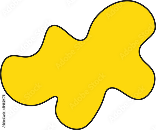 Modern creative abstract blob shape elements vector illustration. Creativity organic black blobs, blotch, inkblot and pebble, simple liquid amorphous Vector.