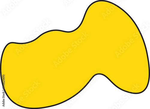 Modern creative abstract blob shape elements vector illustration. Creativity organic black blobs, blotch, inkblot and pebble, simple liquid amorphous Vector.
