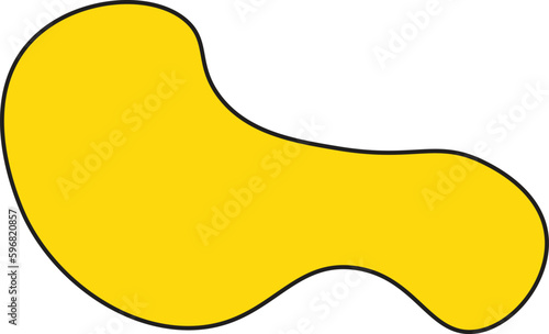 Modern creative abstract blob shape elements vector illustration. Creativity organic black blobs, blotch, inkblot and pebble, simple liquid amorphous Vector.