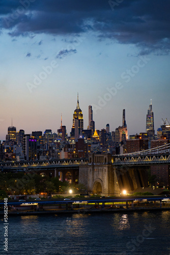 View of New York Manhattan at sunset  © Posztós János